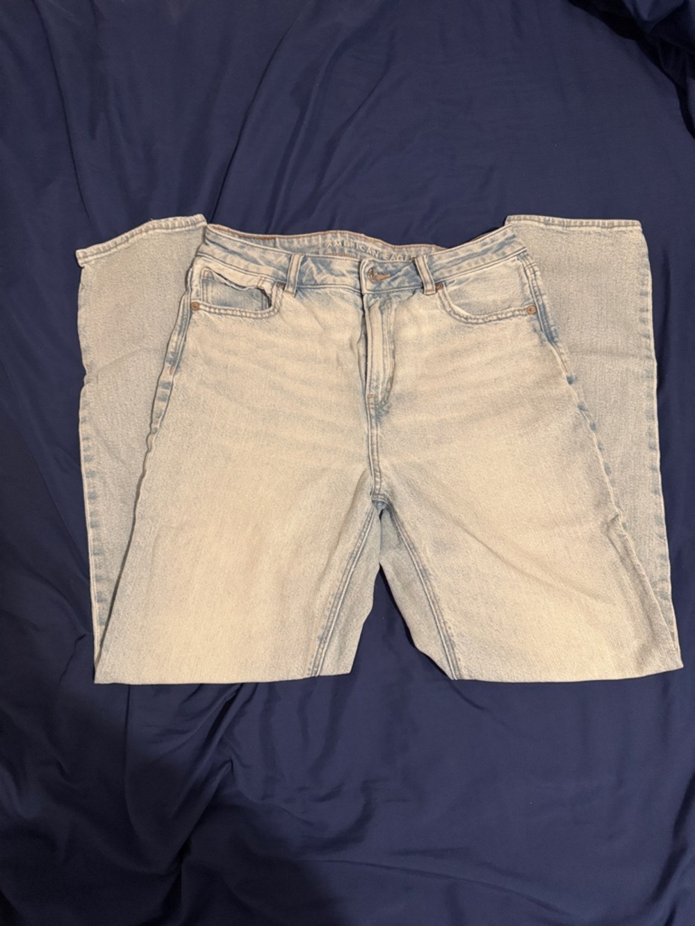 Light Wash AE Strigid Straight Leg Jeans